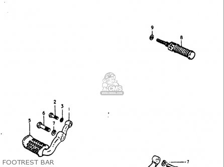 FOOTREST BAR - GT550 1972 (J) USA (E03)