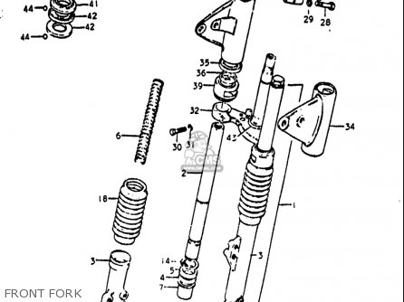 FRONT FORK - GT550 1972 (J) USA (E03)