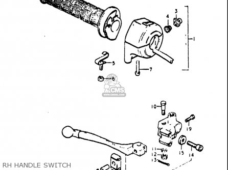 RH HANDLE SWITCH - GT550 1972 (J) USA (E03)