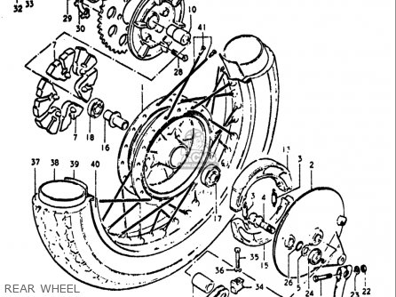REAR WHEEL - GT550 1972 (J) USA (E03)