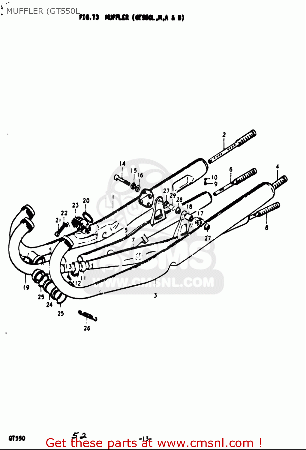 Suzuki gt550 outlet exhaust