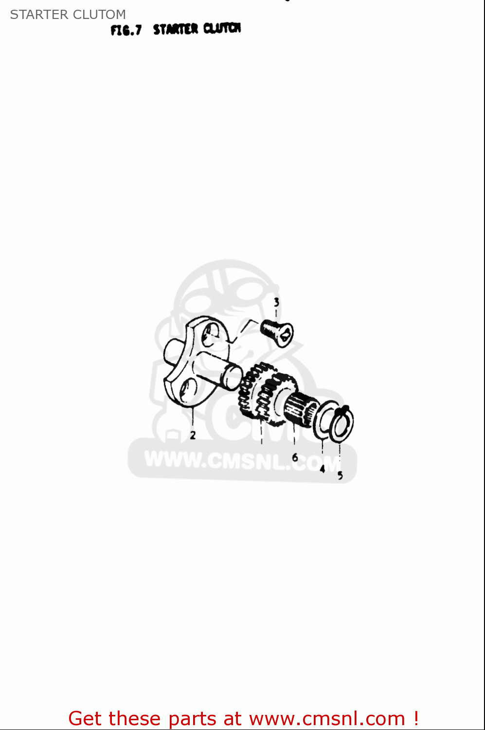 STARTER CLUTOM GT550 1973 1974 1975 1976 1977 (K) (L) (M) (A) (B) USA (E03)