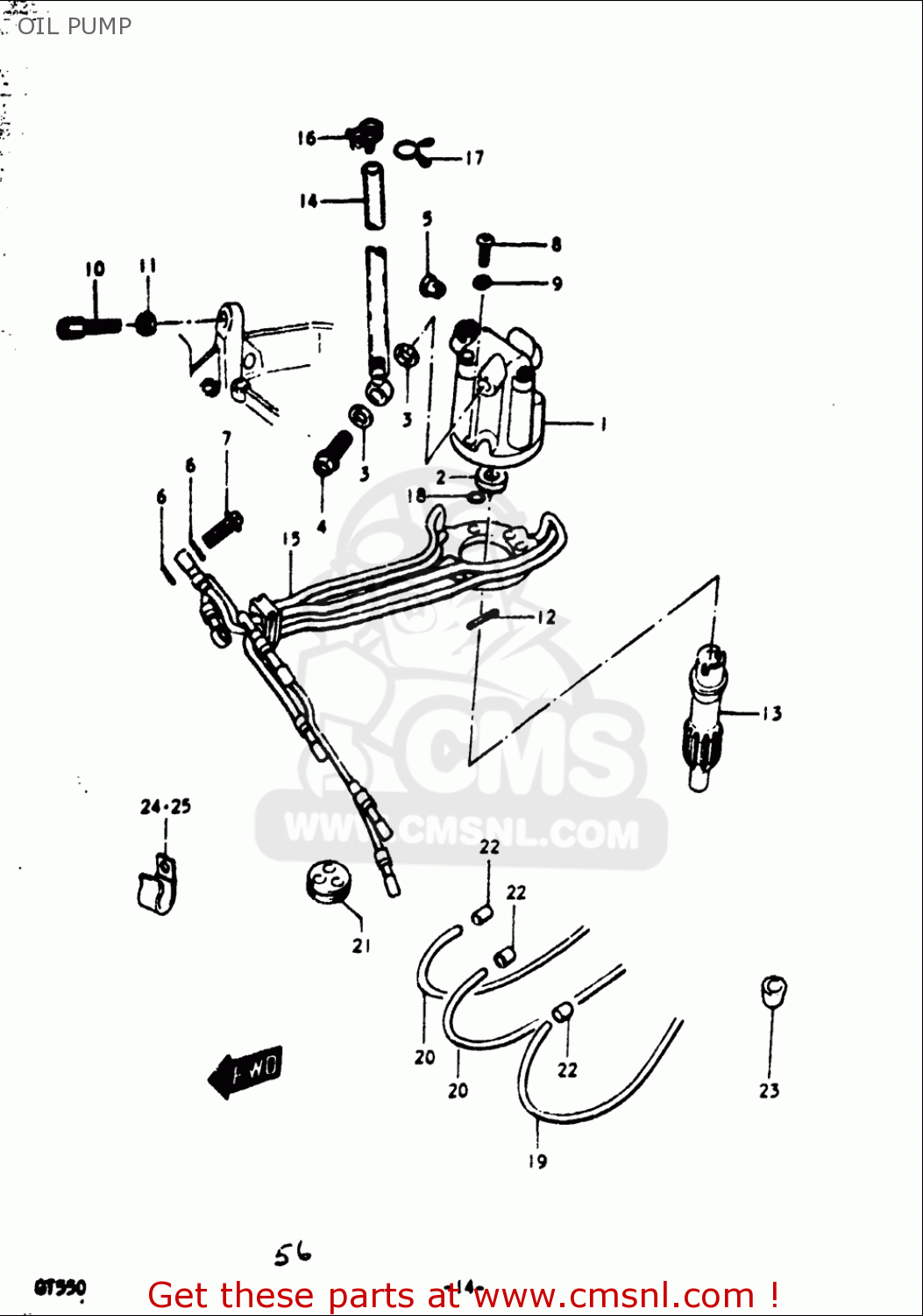 OIL PUMP GT550 1973 1974 1975 1976 1977 (K) (L) (M) (A) (B) USA (E03)