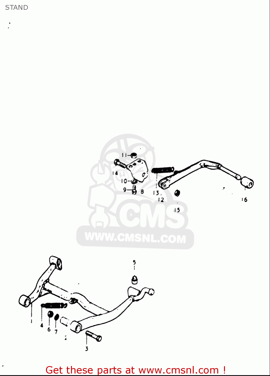 STAND GT550 1973 1974 1975 1976 1977 (K) (L) (M) (A) (B) USA (E03)