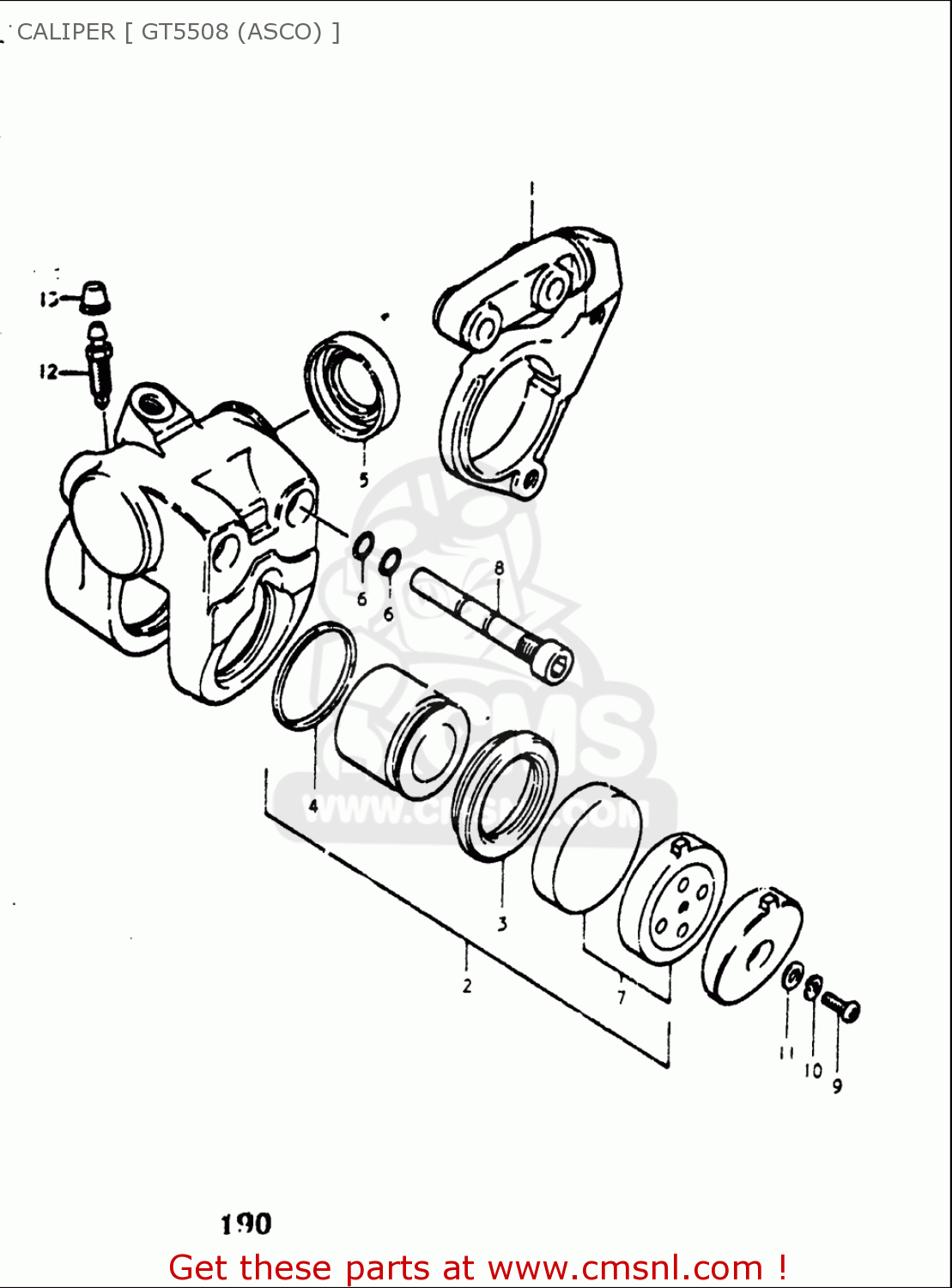 CALIPER [ GT5508 (ASCO) ] GT550 1973 1974 1975 1976 1977 (K) (L) (M) (A) (B) USA (E03)