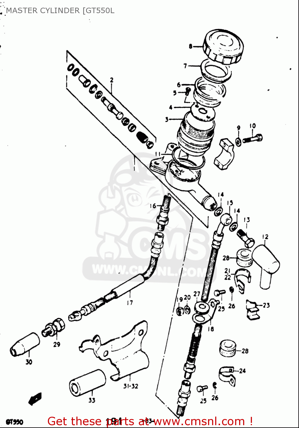 MASTER CYLINDER [GT550L GT550 1973 1974 1975 1976 1977 (K) (L) (M) (A) (B) USA (E03)