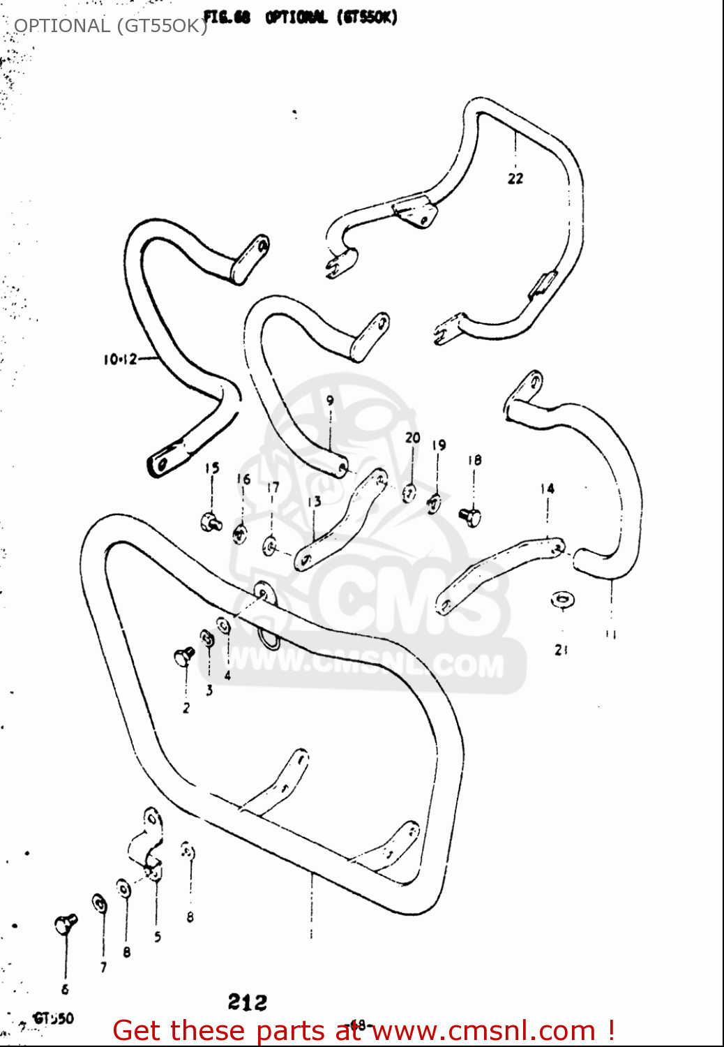 OPTIONAL (GT55OK) GT550 1973 1974 1975 1976 1977 (K) (L) (M) (A) (B) USA (E03)