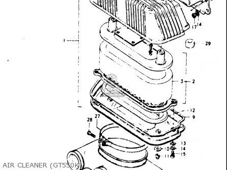 AIR CLEANER (GT550K) - GT550 1973 1974 1975 1976 1977 (K) (L) (M) (A) (B) USA (E03)
