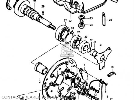 CONTACT BREAKER (NIPPON DENSO) - GT550 1973 1974 1975 1976 1977 (K) (L) (M) (A) (B) USA (E03)