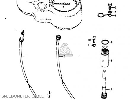 SPEEDOMETER CABLE - GT550 1973 1974 1975 1976 1977 (K) (L) (M) (A) (B) USA (E03)