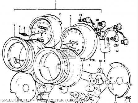 SPEEDOMETER - TACHOMETER (GT550K) - GT550 1973 1974 1975 1976 1977 (K) (L) (M) (A) (B) USA (E03)