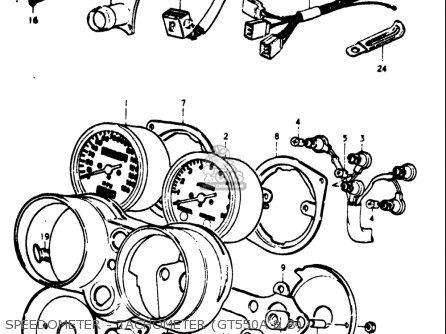 SPEEDOMETER - TACHOMETER (GT550A & B) - GT550 1973 1974 1975 1976 1977 (K) (L) (M) (A) (B) USA (E03)