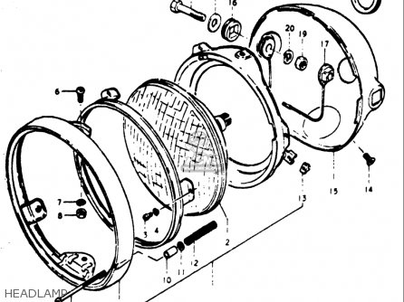 HEADLAMP - GT550 1973 1974 1975 1976 1977 (K) (L) (M) (A) (B) USA (E03)