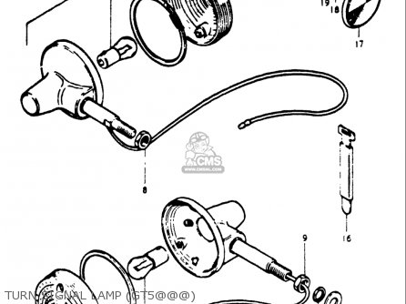 TURN SIGNAL LAMP (GT5@@@) - GT550 1973 1974 1975 1976 1977 (K) (L) (M) (A) (B) USA (E03)