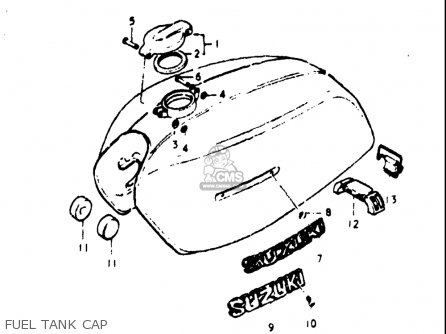 FUEL TANK CAP - GT550 1973 1974 1975 1976 1977 (K) (L) (M) (A) (B) USA (E03)