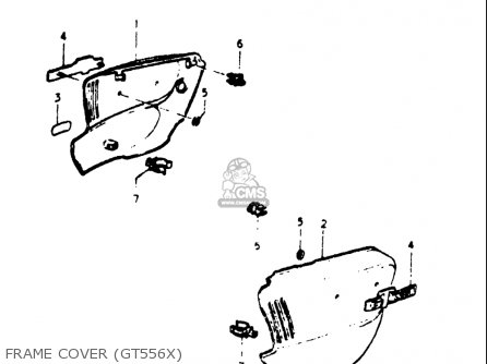 FRAME COVER (GT556X) - GT550 1973 1974 1975 1976 1977 (K) (L) (M) (A) (B) USA (E03)
