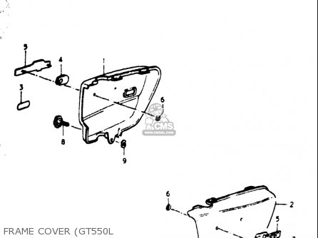 FRAME COVER (GT550L - GT550 1973 1974 1975 1976 1977 (K) (L) (M) (A) (B) USA (E03)
