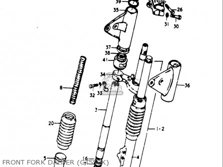 FRONT FORK DAMPER (GT550K) - GT550 1973 1974 1975 1976 1977 (K) (L) (M) (A) (B) USA (E03)