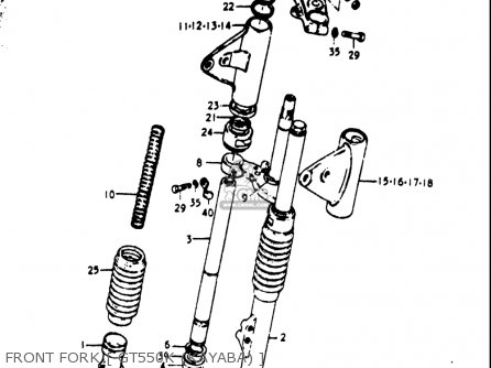 FRONT FORK [ GT550K (KAYABA) ] - GT550 1973 1974 1975 1976 1977 (K) (L) (M) (A) (B) USA (E03)