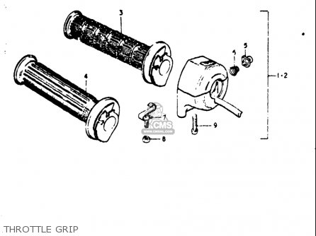 THROTTLE GRIP - GT550 1973 1974 1975 1976 1977 (K) (L) (M) (A) (B) USA (E03)