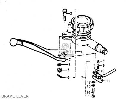 BRAKE LEVER - GT550 1973 1974 1975 1976 1977 (K) (L) (M) (A) (B) USA (E03)