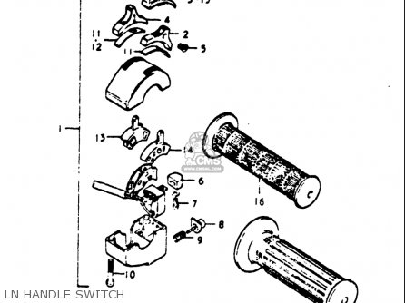 LN HANDLE SWITCH - GT550 1973 1974 1975 1976 1977 (K) (L) (M) (A) (B) USA (E03)