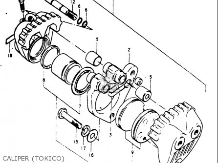 CALIPER (TOKICO) - GT550 1973 1974 1975 1976 1977 (K) (L) (M) (A) (B) USA (E03)