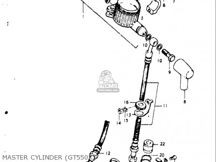 MASTER CYLINDER (GT550K) - GT550 1973 1974 1975 1976 1977 (K) (L) (M) (A) (B) USA (E03)
