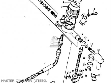 MASTER CYLINDER [GT550L - GT550 1973 1974 1975 1976 1977 (K) (L) (M) (A) (B) USA (E03)