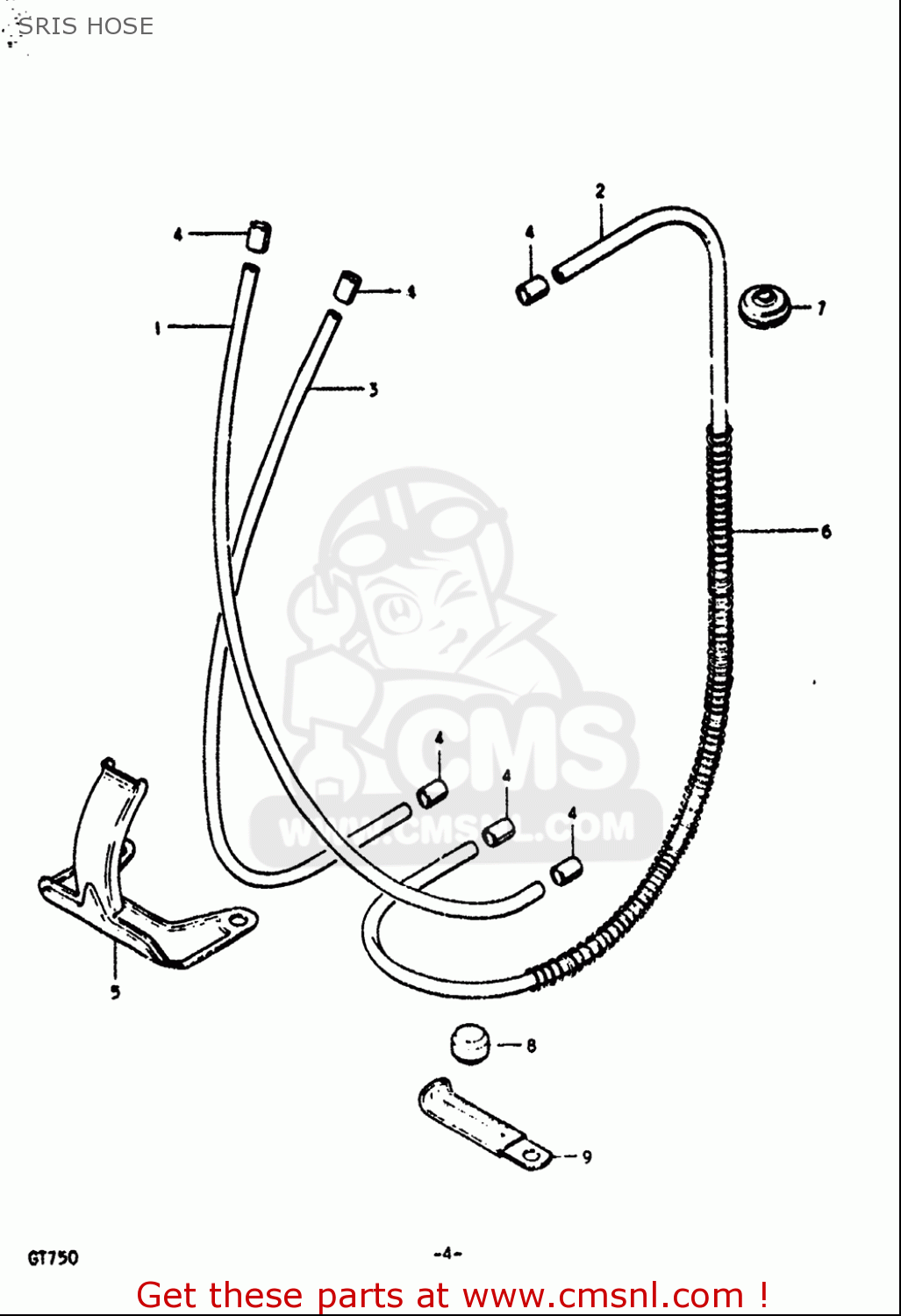 SRIS HOSE GT750 1972 (J) USA (E03)