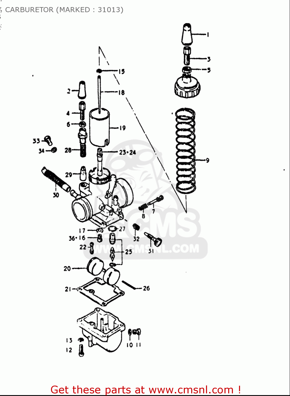 CARBURETOR (MARKED : 31013) GT750 1972 (J) USA (E03)