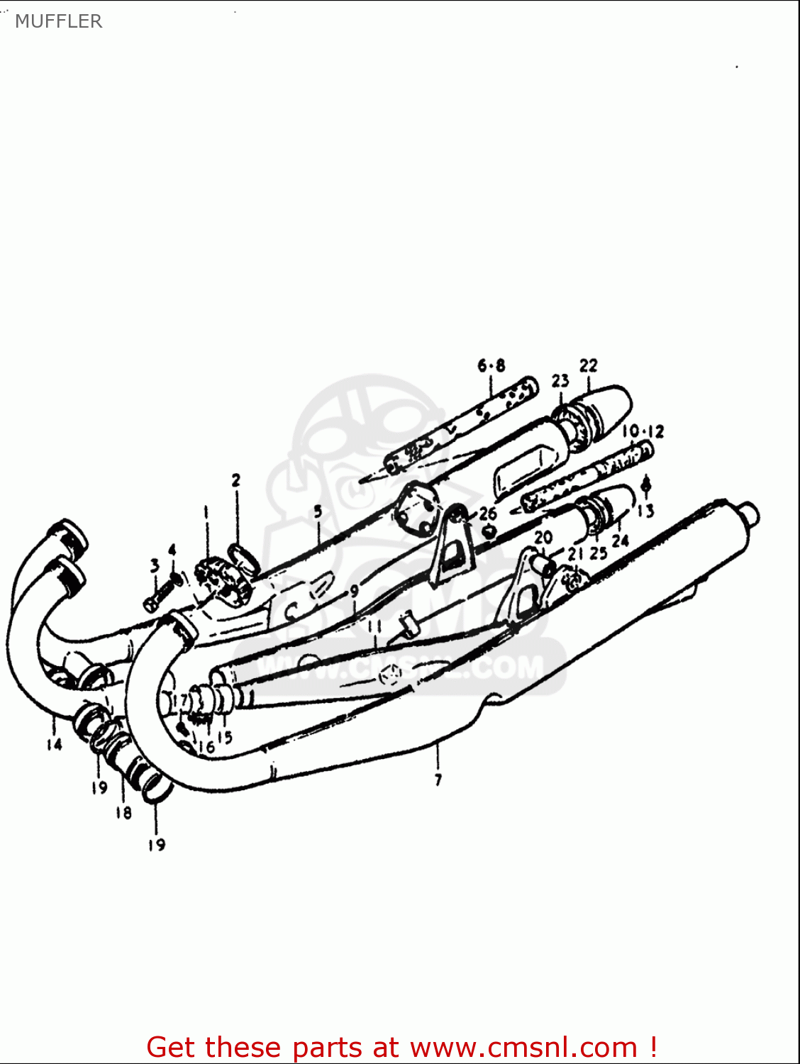 MUFFLER GT750 1972 (J) USA (E03)