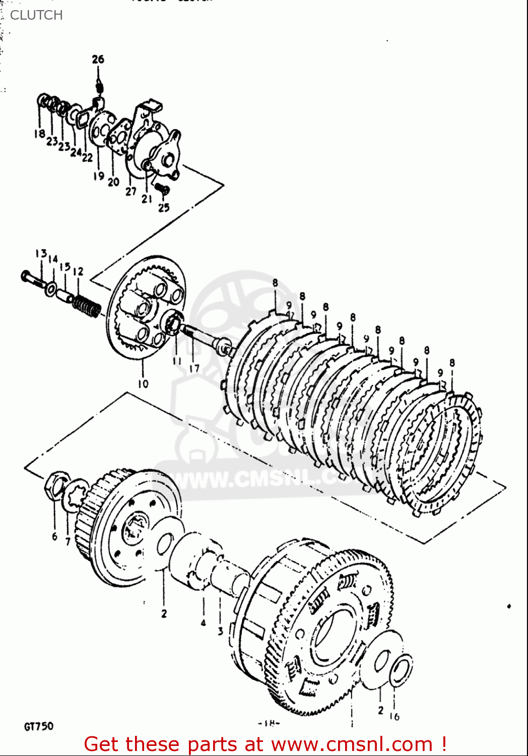 CLUTCH GT750 1972 (J) USA (E03)