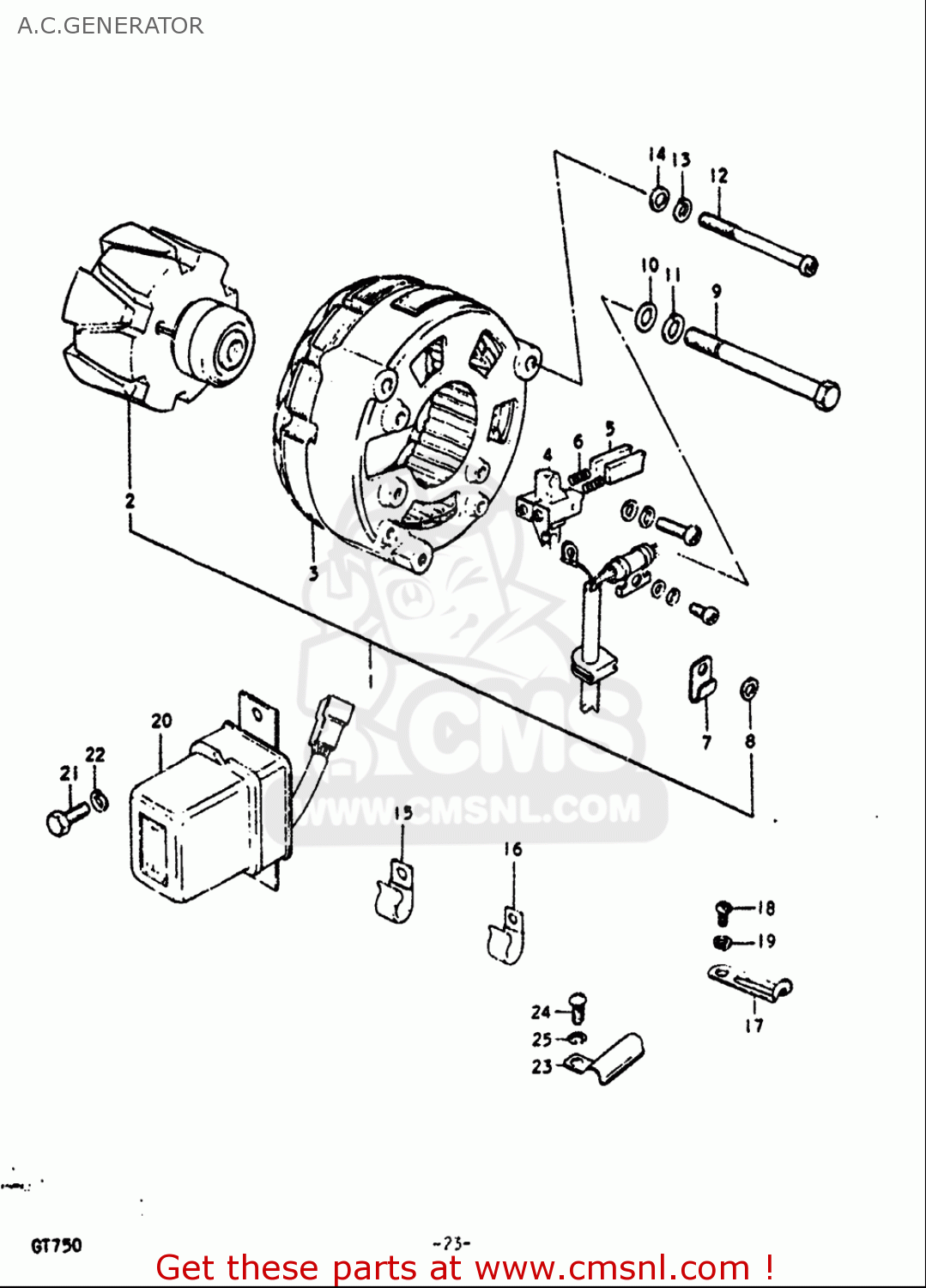 A.C.GENERATOR GT750 1972 (J) USA (E03)