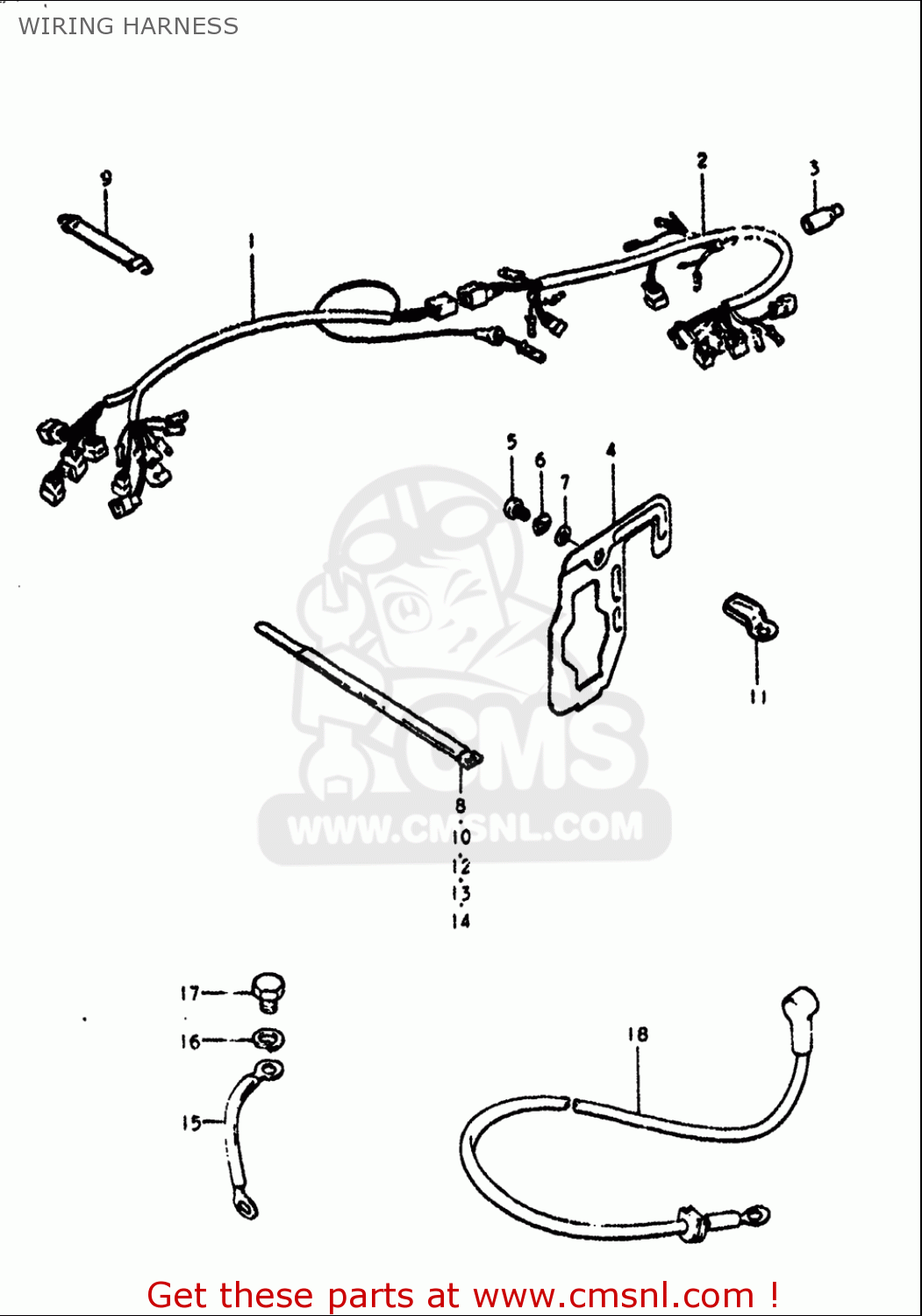 WIRING HARNESS GT750 1972 (J) USA (E03)