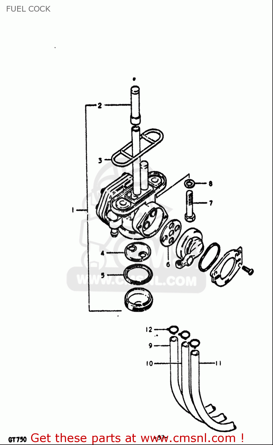 FUEL COCK GT750 1972 (J) USA (E03)