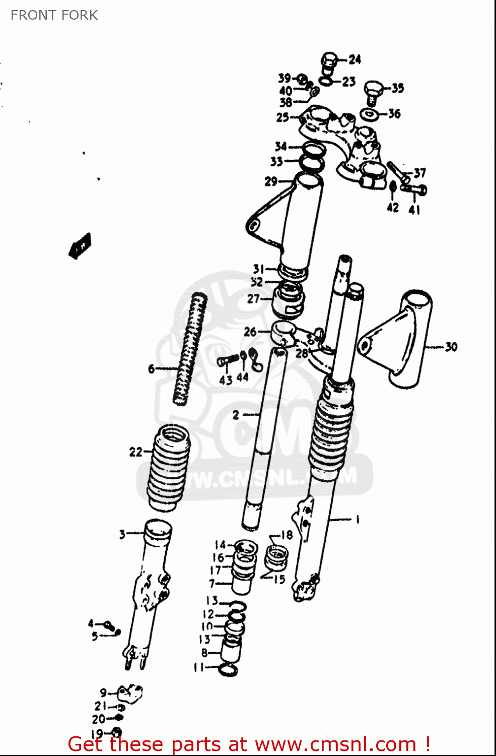 FRONT FORK GT750 1972 (J) USA (E03)