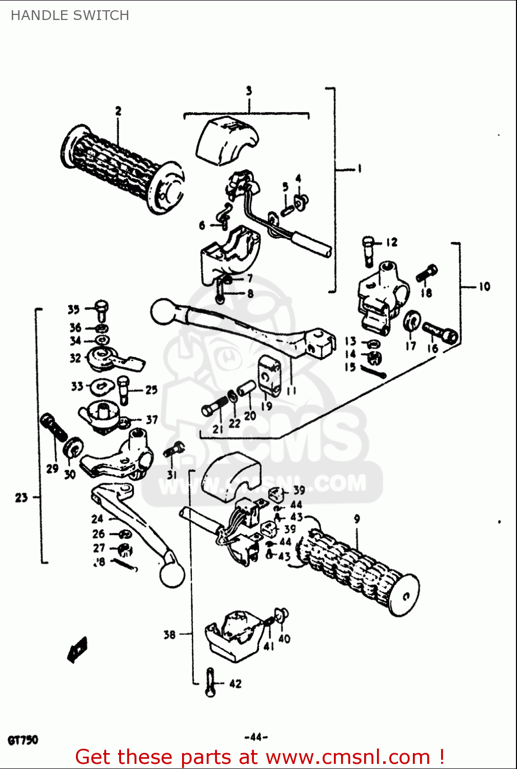 HANDLE SWITCH GT750 1972 (J) USA (E03)