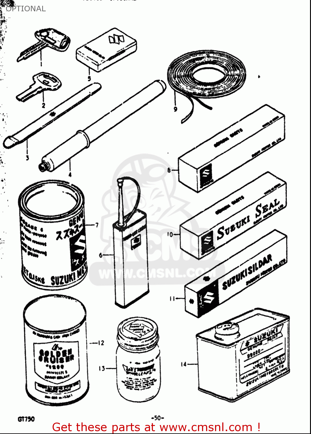 OPTIONAL GT750 1972 (J) USA (E03)