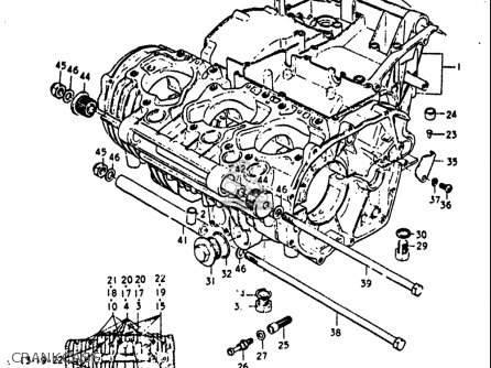.CRANKCASE - GT750 1972 (J) USA (E03)