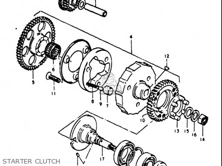 STARTER CLUTCH - GT750 1972 (J) USA (E03)
