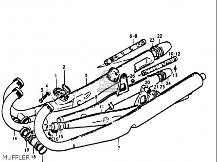 MUFFLER - GT750 1972 (J) USA (E03)