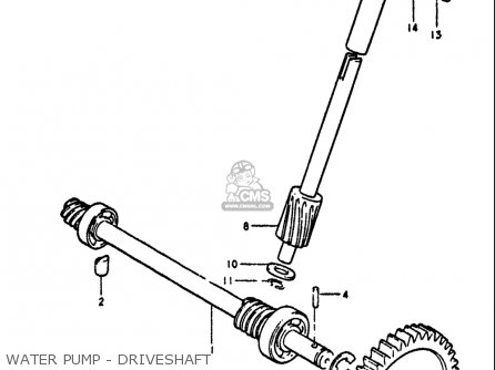 WATER PUMP - DRIVESHAFT - GT750 1972 (J) USA (E03)