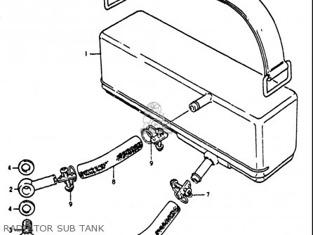 RADIATOR SUB TANK - GT750 1972 (J) USA (E03)