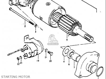 STARTING MOTOR - GT750 1972 (J) USA (E03)