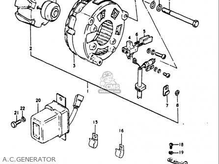A.C.GENERATOR - GT750 1972 (J) USA (E03)