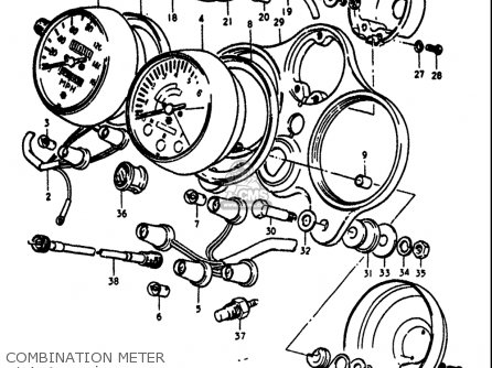 COMBINATION METER - GT750 1972 (J) USA (E03)