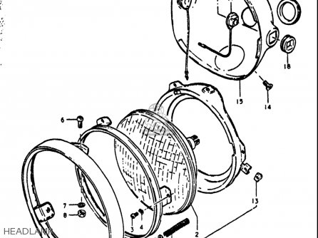 HEADLAMP - GT750 1972 (J) USA (E03)