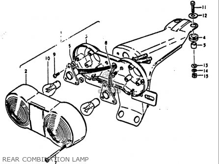 REAR COMBINATION LAMP - GT750 1972 (J) USA (E03)