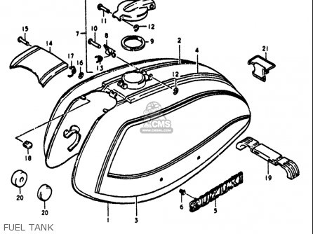 FUEL TANK - GT750 1972 (J) USA (E03)